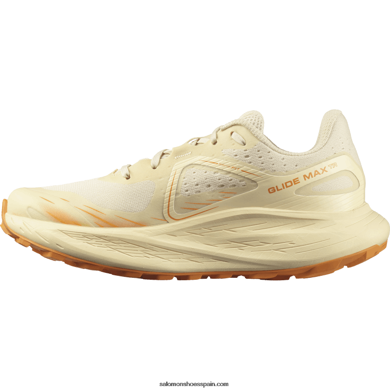 zapatillas de trail running para mujer - glide max tr Salomon 00B0PZ1499 arena blanqueada/melocotón tierno/pimienta naranja