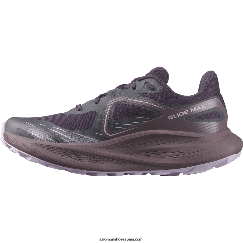 zapatillas de trail running para mujer - glide max tr Salomon 00B0PZ1500 belladona/paisaje lunar/orquídea en flor