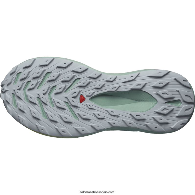 zapatillas de trail running para mujer - glide max tr Salomon 00B0PZ1501 azul piedra/verde granito/azul perla
