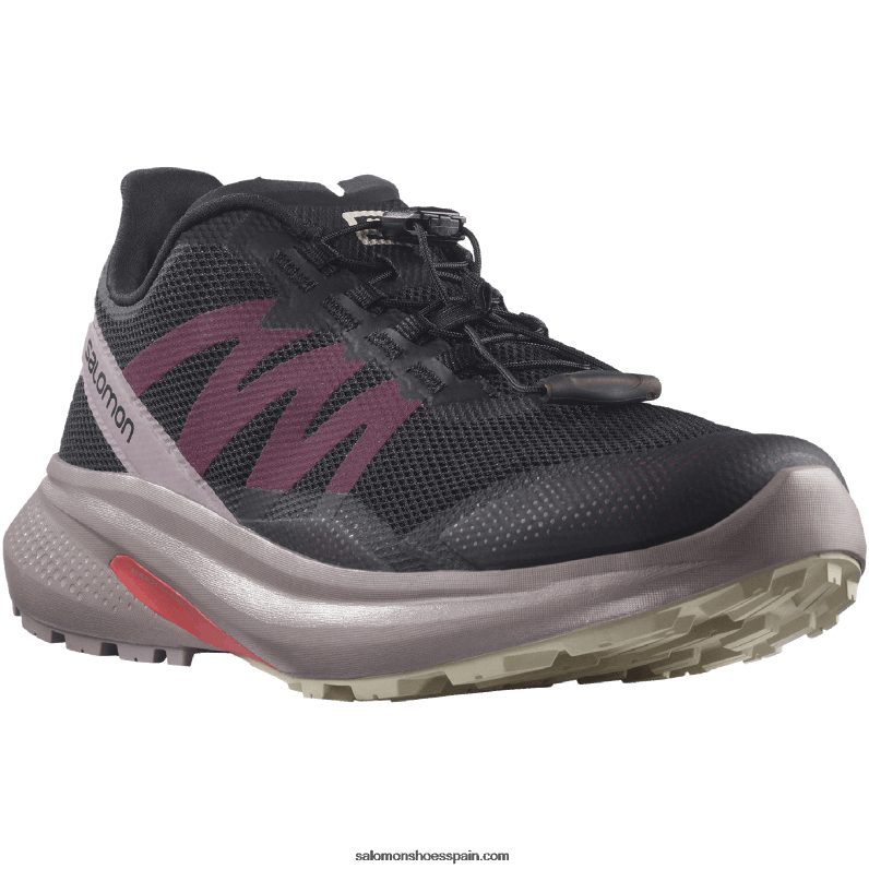 zapatillas de trail running para mujer - hypulse Salomon 00B0PZ1542 negro/codorniz/día lluvioso
