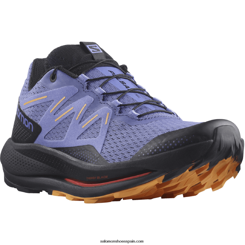 zapatillas de trail running para mujer - pulsar trail Salomon 00B0PZ1510 terciopelo mañana/negro/naranja ardiente