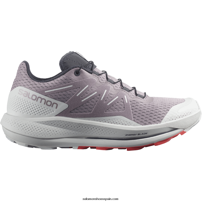 zapatillas de trail running para mujer - pulsar trail Salomon 00B0PZ1512 codorniz/roca lunar/rojo amapola