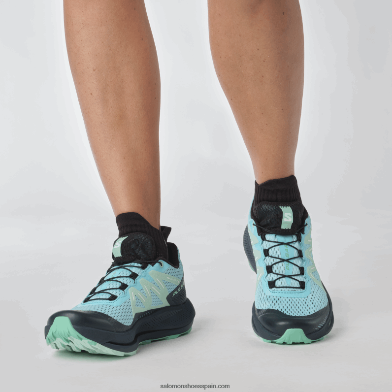 zapatillas de trail running para mujer - pulsar trail Salomon 00B0PZ1513 resplandor azul/carbono/yuca
