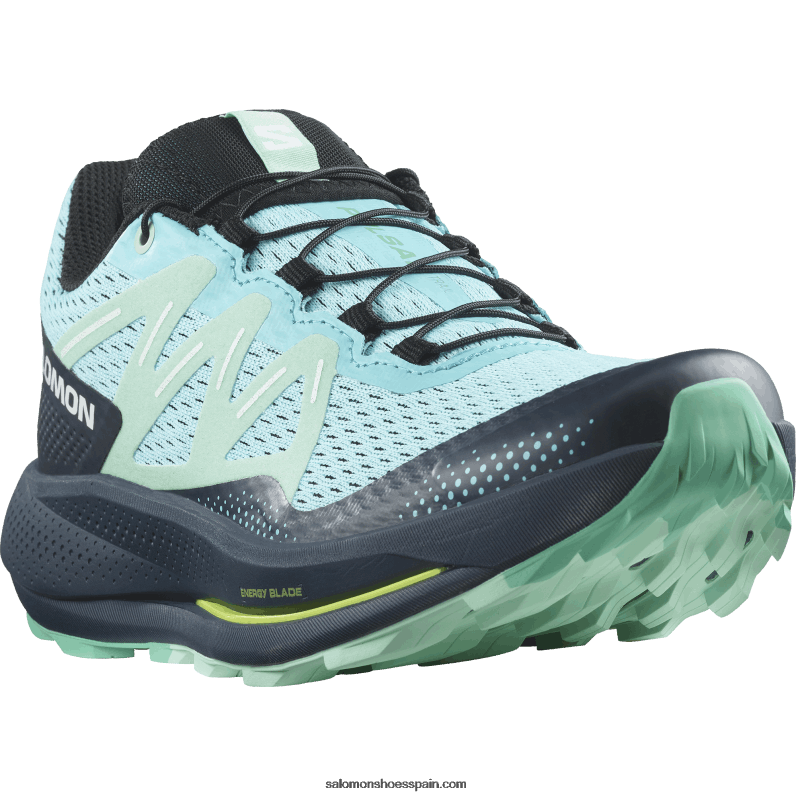 zapatillas de trail running para mujer - pulsar trail Salomon 00B0PZ1513 resplandor azul/carbono/yuca