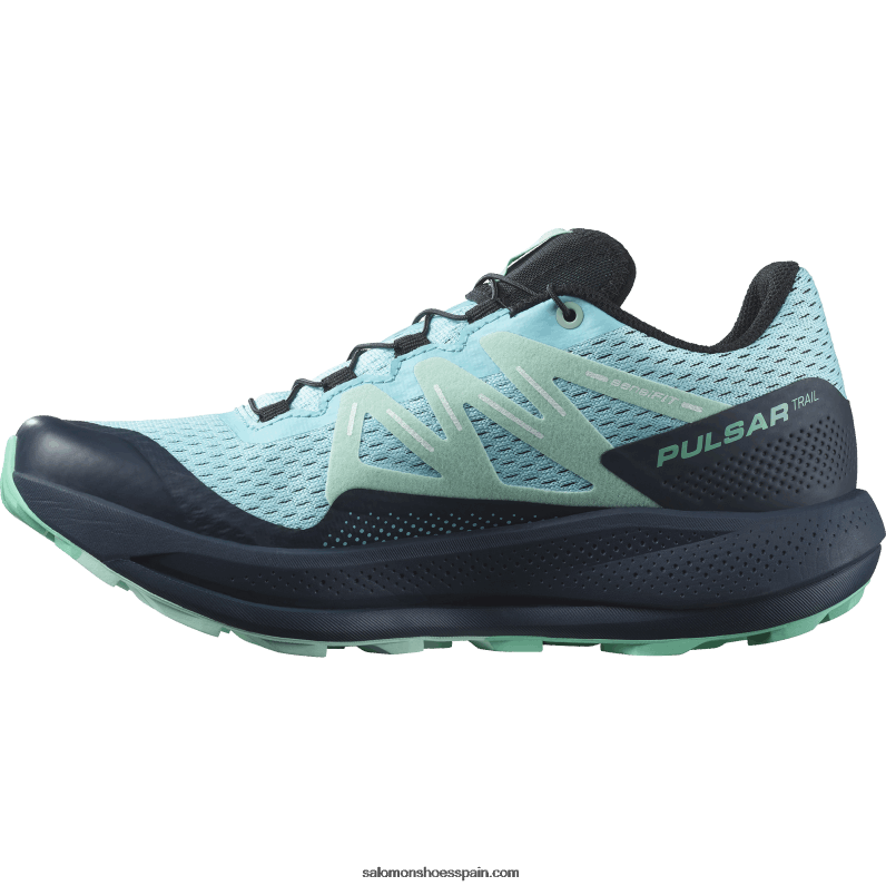 zapatillas de trail running para mujer - pulsar trail Salomon 00B0PZ1513 resplandor azul/carbono/yuca