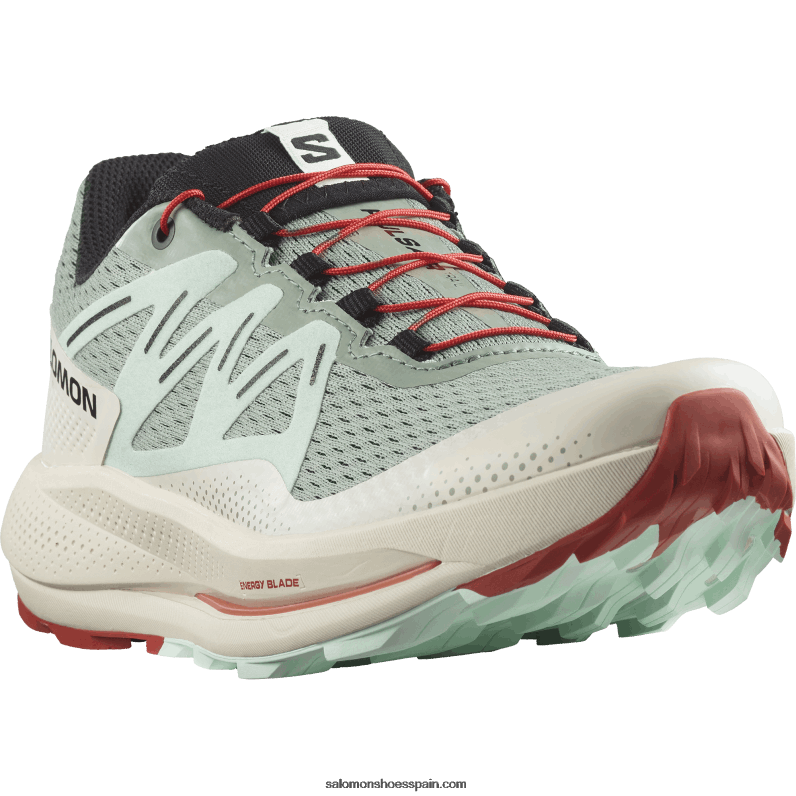 zapatillas de trail running para mujer - pulsar trail Salomon 00B0PZ1514 nenúfar/agua blanqueada/salsa picante