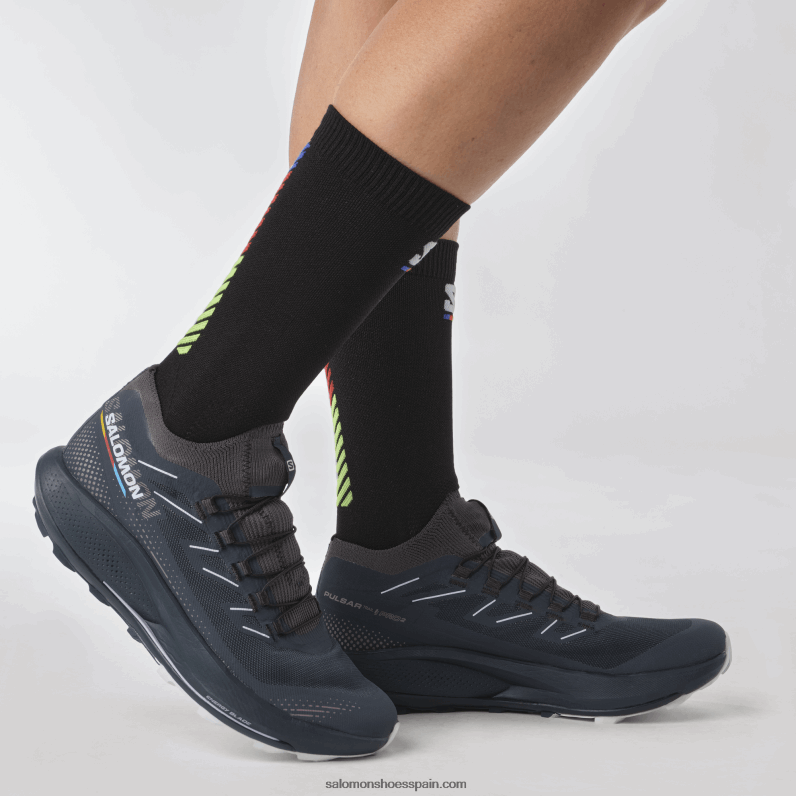 zapatillas de trail running para mujer - pulsar trail pro 2 Salomon 00B0PZ1493 carbón/floración de orquídeas/hielo ártico