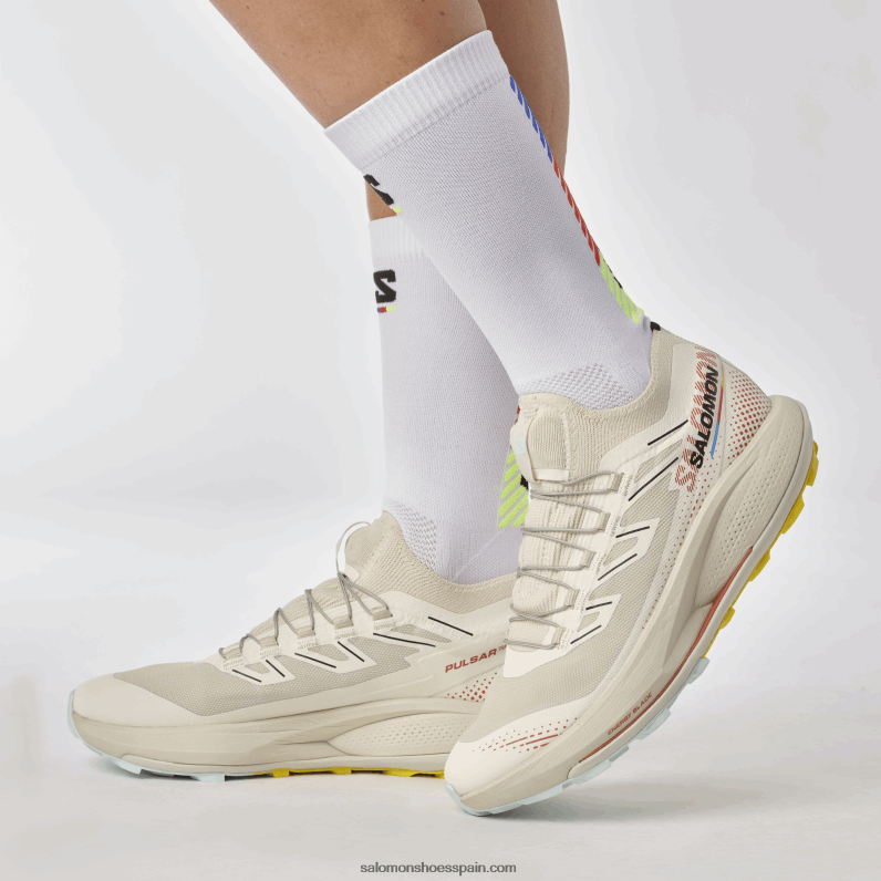 zapatillas de trail running para mujer - pulsar trail pro 2 Salomon 00B0PZ1494 día lluvioso/salsa picante/fresia