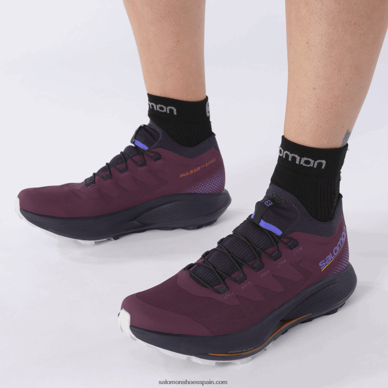 zapatillas de trail running para mujer - pulsar trail pro Salomon 00B0PZ1532 vino de uva/cielo nocturno/roca lunar