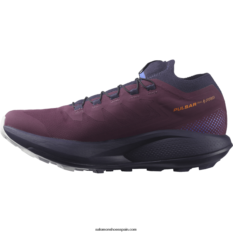 zapatillas de trail running para mujer - pulsar trail pro Salomon 00B0PZ1532 vino de uva/cielo nocturno/roca lunar