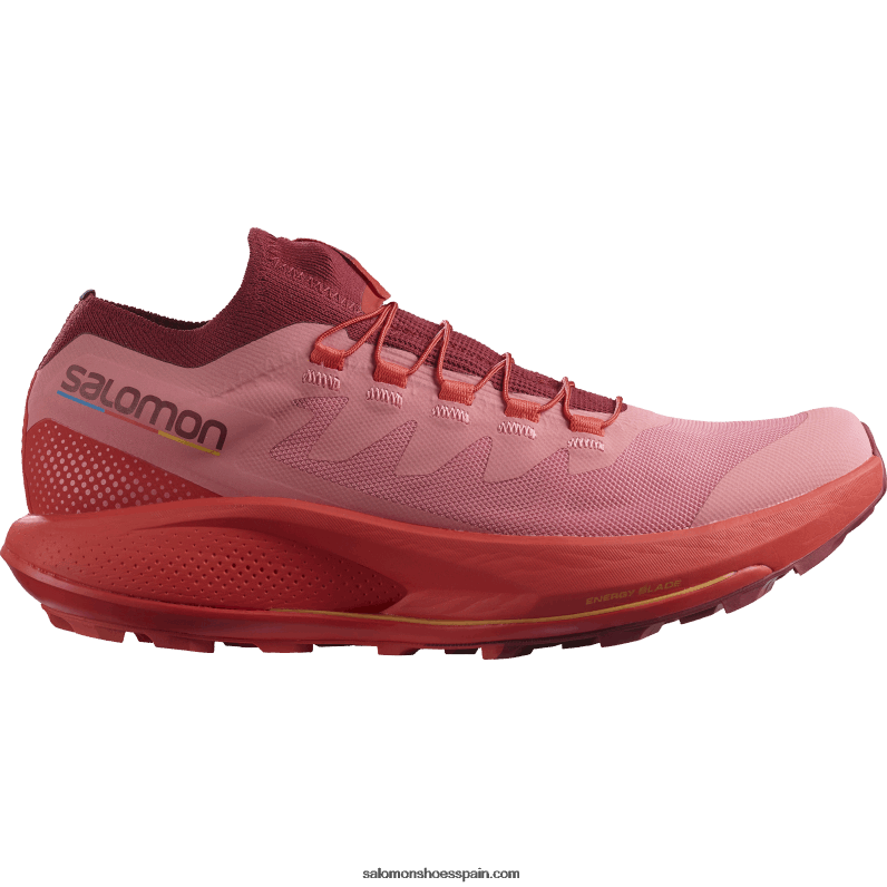 zapatillas de trail running para mujer - pulsar trail pro Salomon 00B0PZ1533 rosa de té/rojo ciclista/naranja ardiente