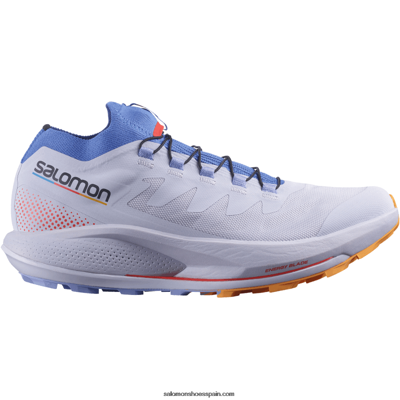 zapatillas de trail running para mujer - pulsar trail pro Salomon 00B0PZ1534 violeta jaspeado/azul amparo/naranja llameante