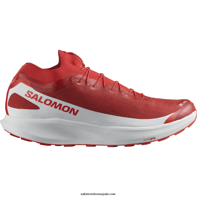 zapatillas de trail running para mujer - s/lab pulsar 2 Salomon 00B0PZ1519 rojo fuego/blanco