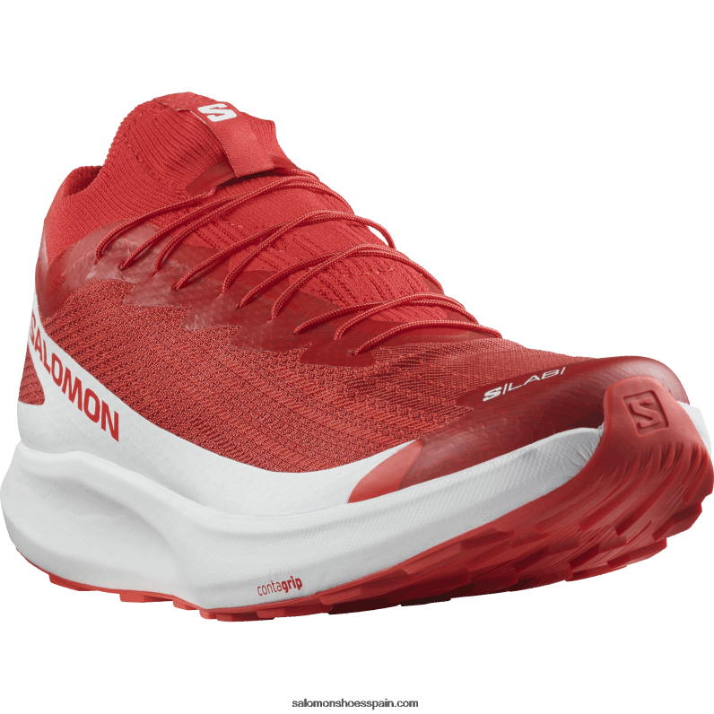 zapatillas de trail running para mujer - s/lab pulsar 2 Salomon 00B0PZ1519 rojo fuego/blanco