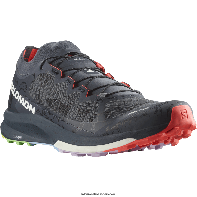 zapatillas de trail running para mujer - s/lab ultra 3 edición limitada Salomon 00B0PZ1524 tinta india/coral ardiente/negro