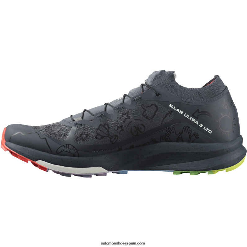 zapatillas de trail running para mujer - s/lab ultra 3 edición limitada Salomon 00B0PZ1524 tinta india/coral ardiente/negro