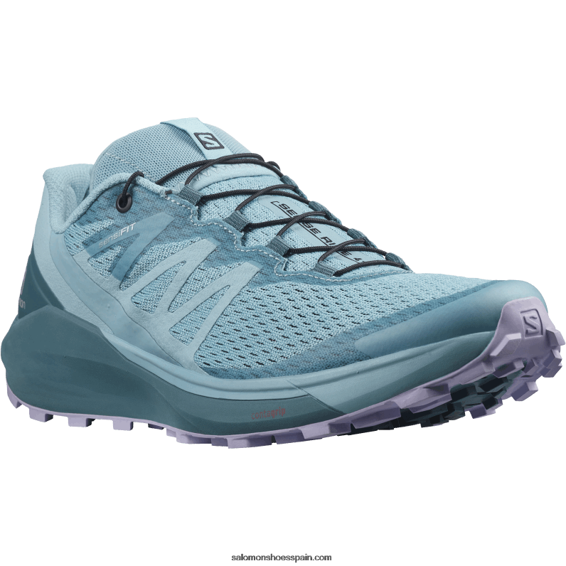 zapatillas de trail running para mujer - sense ride 4 Salomon 00B0PZ1537 azul espuela de caballero/azul ánade real/lavanda