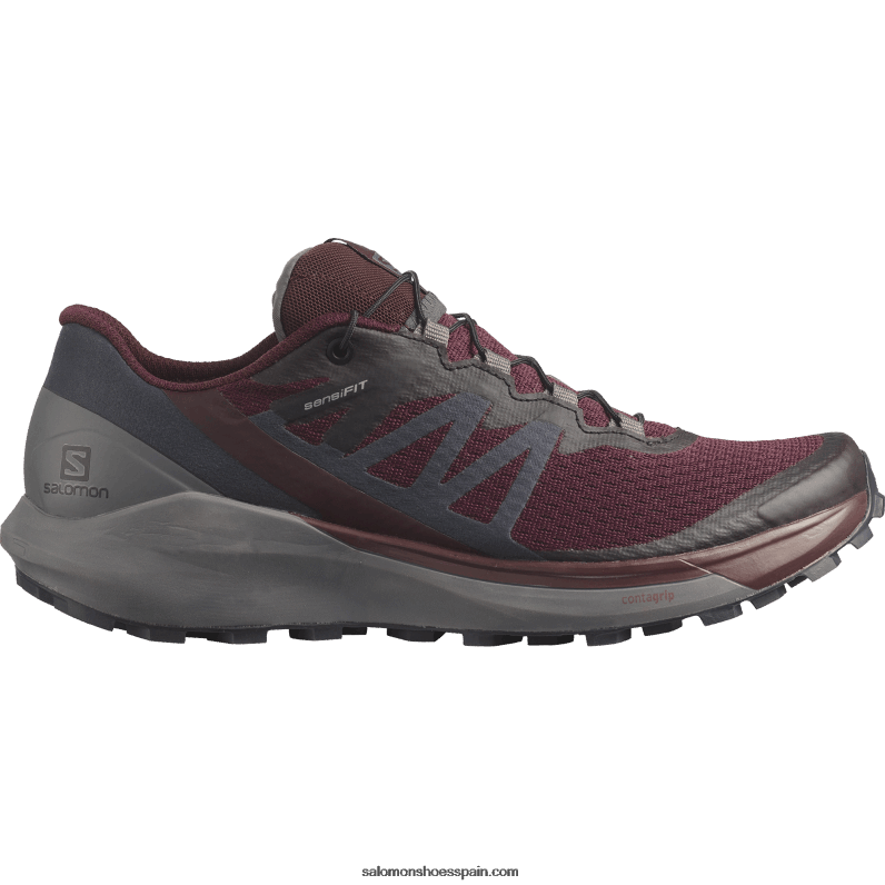 zapatillas de trail running para mujer - sense ride 4 Salomon 00B0PZ1538 cata de vinos/sombra tranquila/ébano