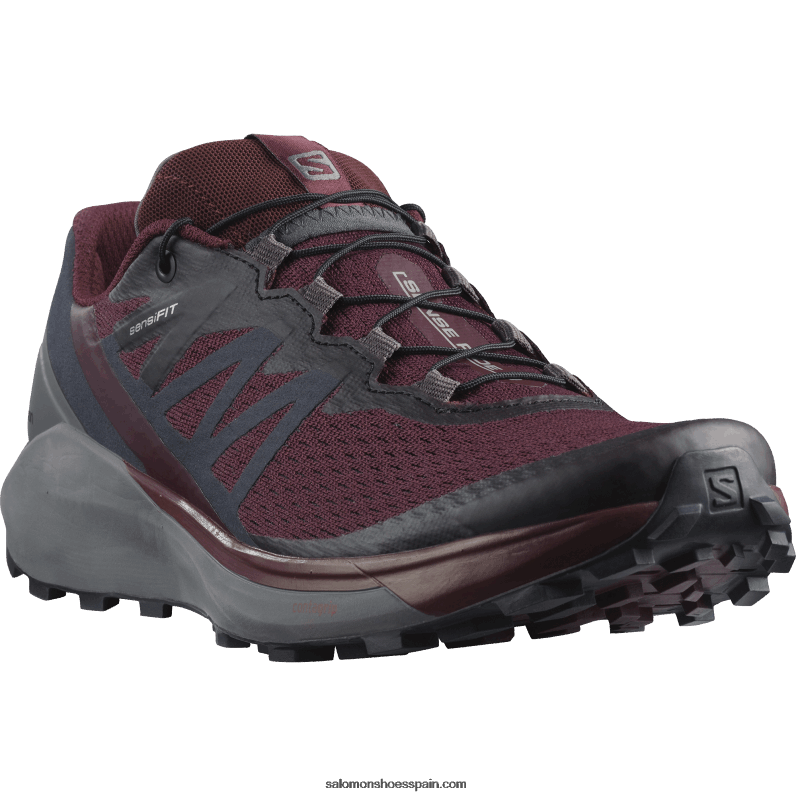 zapatillas de trail running para mujer - sense ride 4 Salomon 00B0PZ1538 cata de vinos/sombra tranquila/ébano