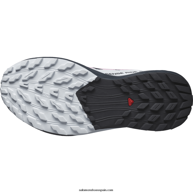 zapatillas de trail running para mujer - sense ride 5 Salomon 00B0PZ1495 tinta china/bolsita lila/hielo ártico