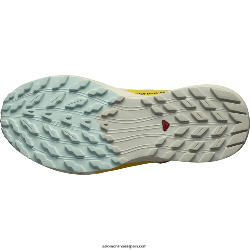 zapatillas de trail running para mujer - sense ride 5 Salomon 00B0PZ1497 día lluvioso/salsa picante/fresia