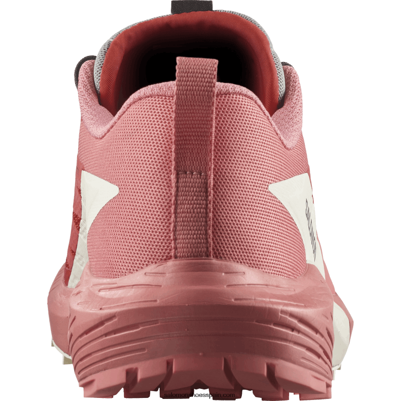 zapatillas de trail running para mujer - sense ride 5 Salomon 00B0PZ1498 rosa de té/rojo fuego/vainilla helada