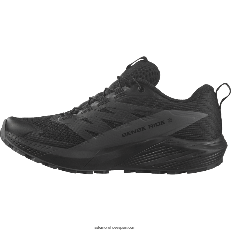 zapatillas de trail running para mujer - sense ride 5 gore-tex Salomon 00B0PZ1527 negro/imán