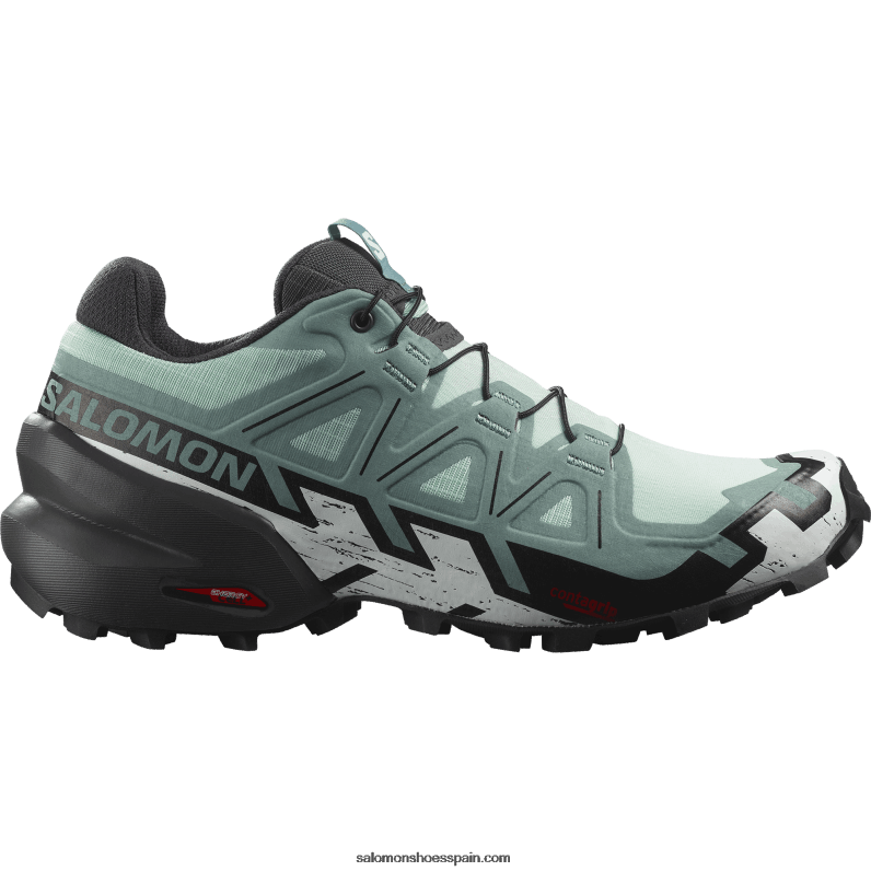 zapatillas de trail running para mujer - speedcross 6 Salomon 00B0PZ1505 yuca/ébano/blanco