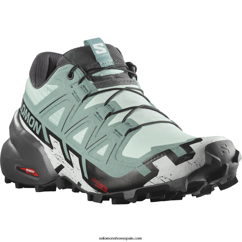 zapatillas de trail running para mujer - speedcross 6 Salomon 00B0PZ1505 yuca/ébano/blanco