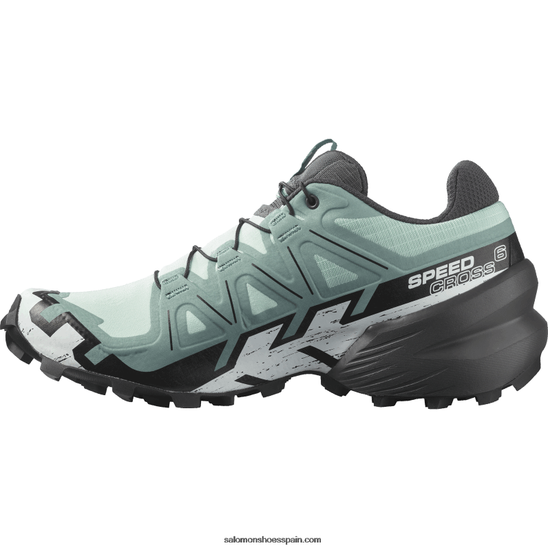 zapatillas de trail running para mujer - speedcross 6 Salomon 00B0PZ1505 yuca/ébano/blanco