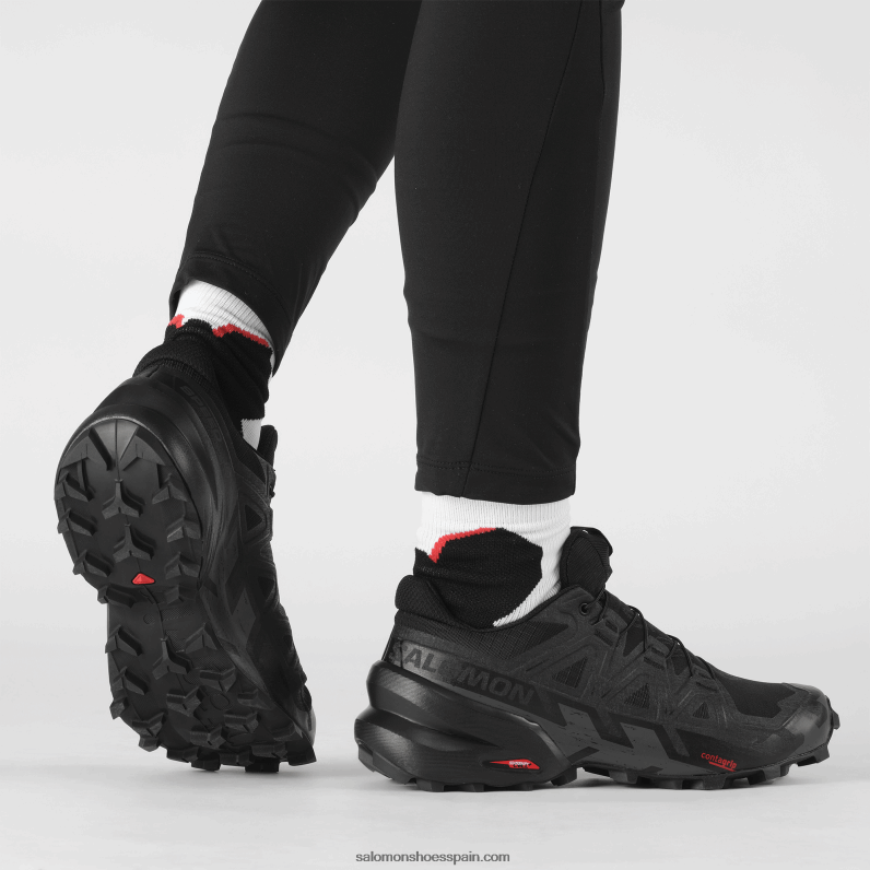 zapatillas de trail running para mujer - speedcross 6 Salomon 00B0PZ1507 negro/fantasma