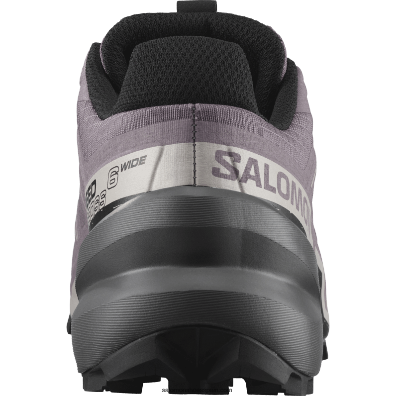zapatillas de trail running para mujer - speedcross 6 de ancho Salomon 00B0PZ1522 paisaje lunar/negro/cenizas de rosas