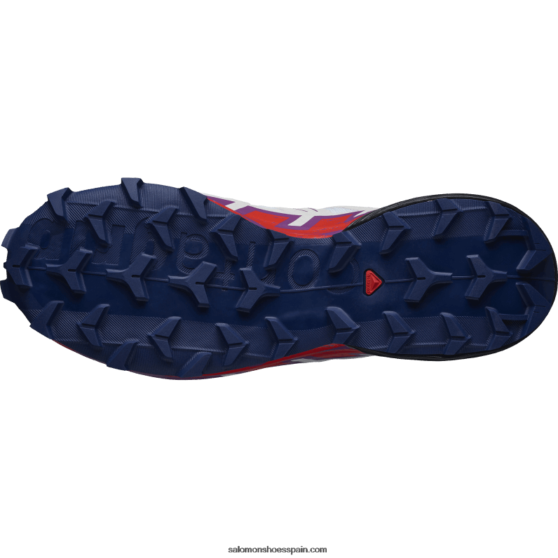 zapatillas de trail running para mujer - speedcross 6 de ancho Salomon 00B0PZ1523 blanco/uva espumoso/rojo fuego