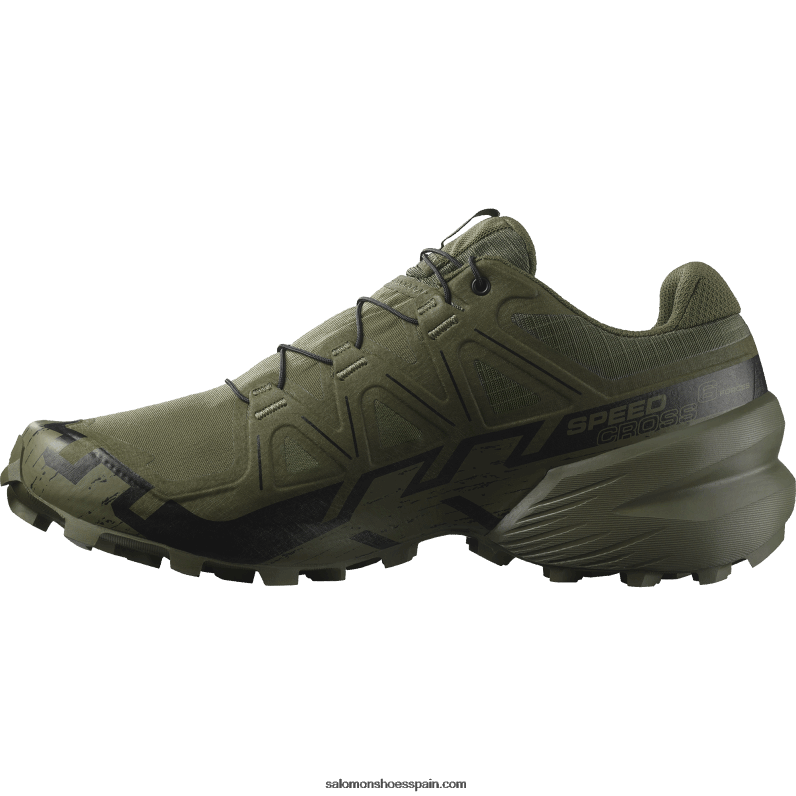 zapatillas de trail running para mujer - speedcross 6 force Salomon 00B0PZ803 guardabosques verde/negro