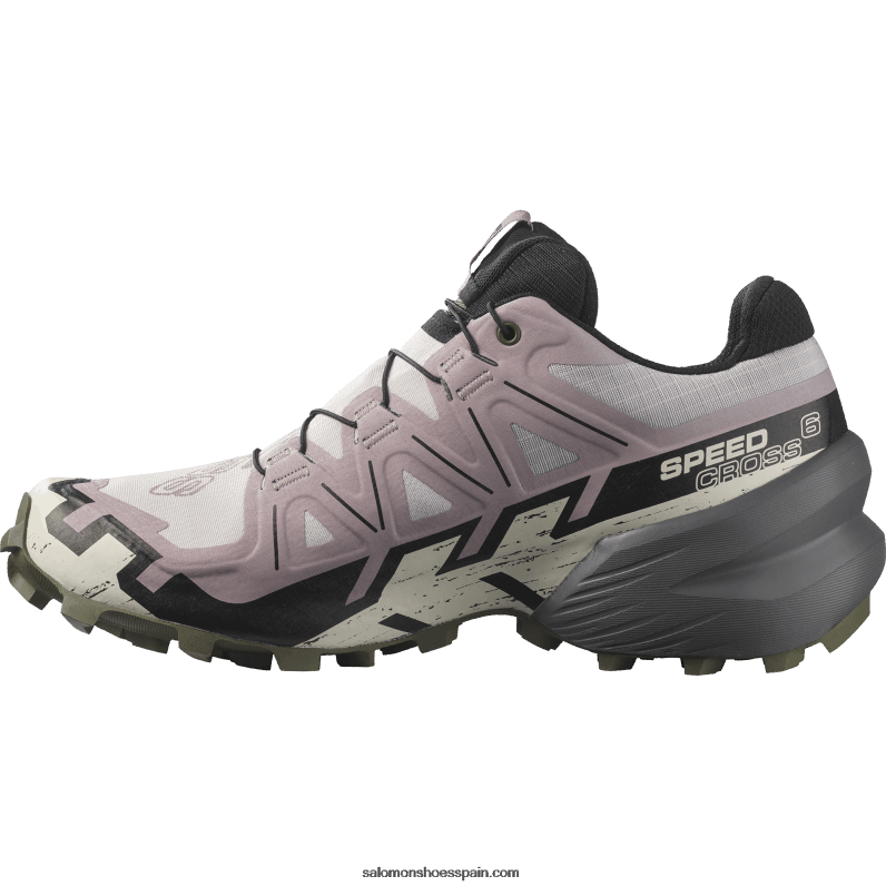 zapatillas de trail running para mujer - speedcross 6 gore-tex Salomon 00B0PZ1515 cenizas de rosas/negro/oliva noche