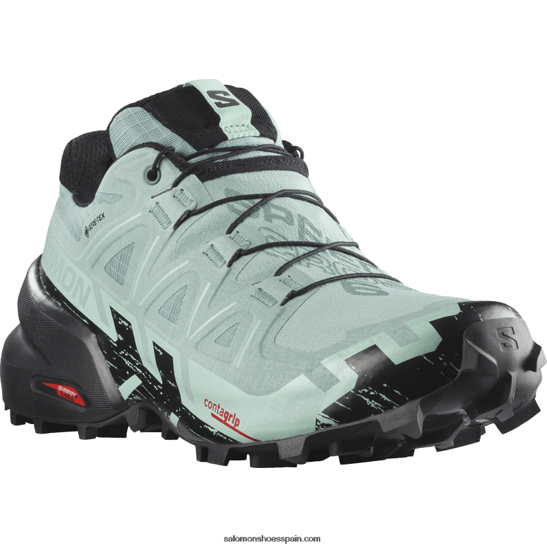 zapatillas de trail running para mujer - speedcross 6 gore-tex Salomon 00B0PZ1517 acuífero/negro/yuca