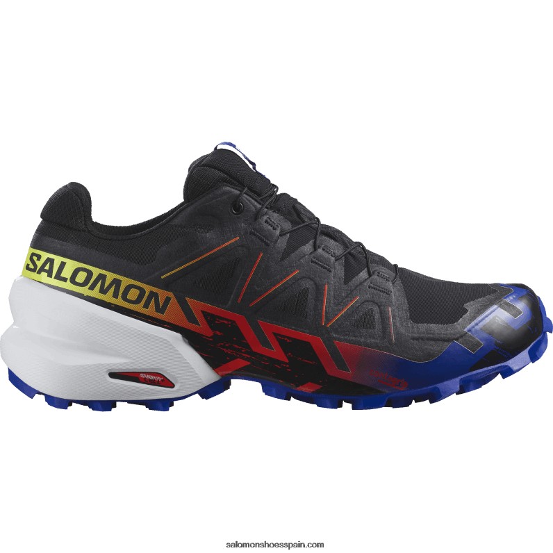 zapatillas de trail running para mujer - speedcross 6 gore-tex blue fire Salomon 00B0PZ1509 negro/navegar por la web/amarillo de seguridad