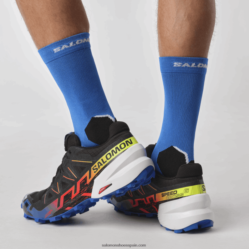 zapatillas de trail running para mujer - speedcross 6 gore-tex blue fire Salomon 00B0PZ1509 negro/navegar por la web/amarillo de seguridad
