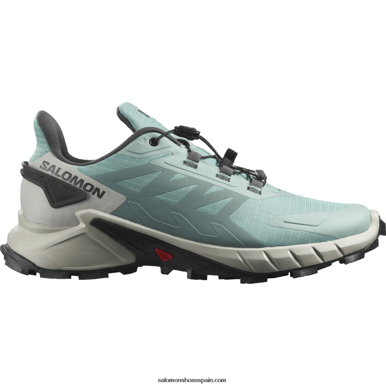 zapatillas de trail running para mujer - supercross 4 Salomon 00B0PZ1543 acuífero/roca lunar/ébano