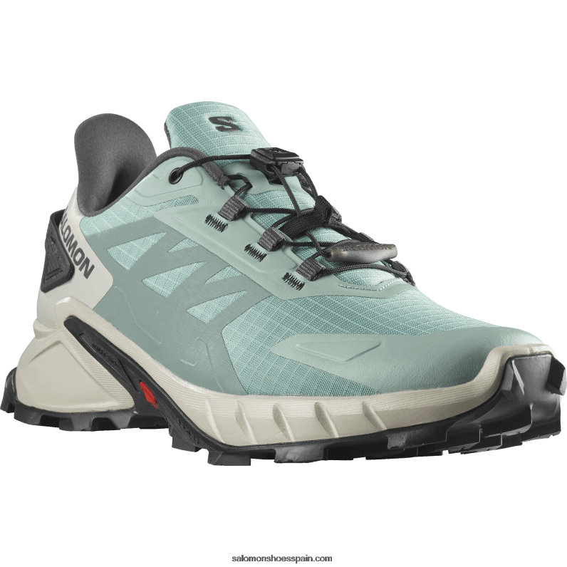 zapatillas de trail running para mujer - supercross 4 Salomon 00B0PZ1543 acuífero/roca lunar/ébano