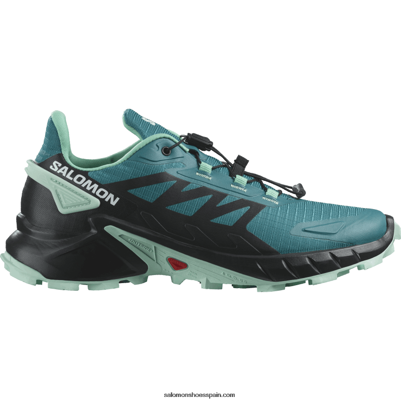 zapatillas de trail running para mujer - supercross 4 Salomon 00B0PZ1544 azul puerto/negro/yuca