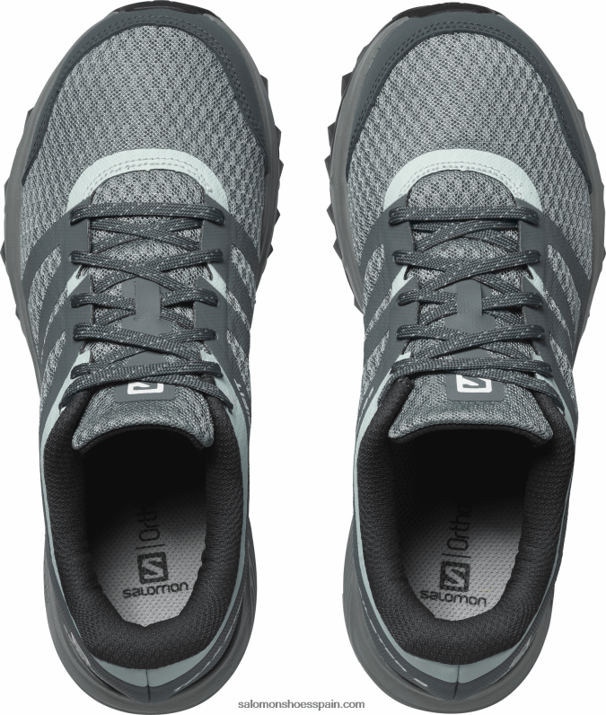 zapatillas de trail running para mujer - trailster 2 Salomon 00B0PZ1547 plomo/clima tormentoso/mañana helada