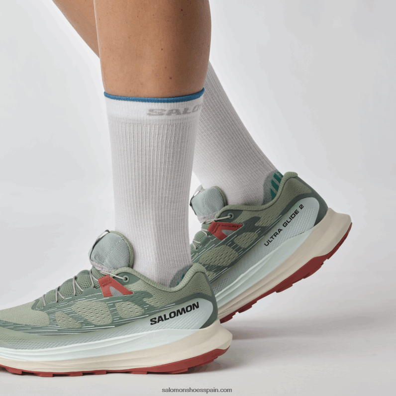 zapatillas de trail running para mujer - ultra glide 2 Salomon 00B0PZ1489 nenúfar/agua blanqueada/salsa picante