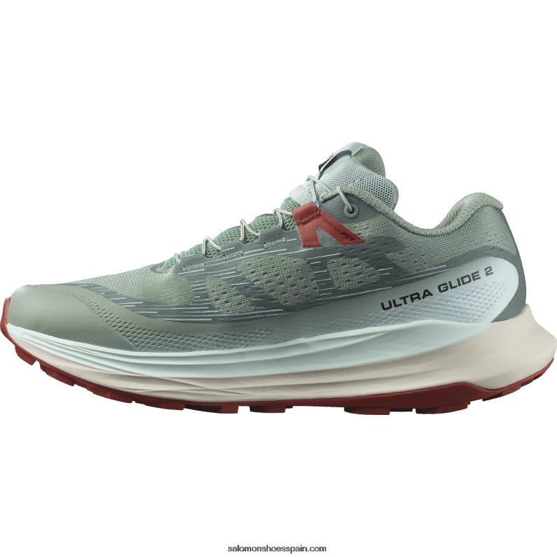 zapatillas de trail running para mujer - ultra glide 2 Salomon 00B0PZ1489 nenúfar/agua blanqueada/salsa picante