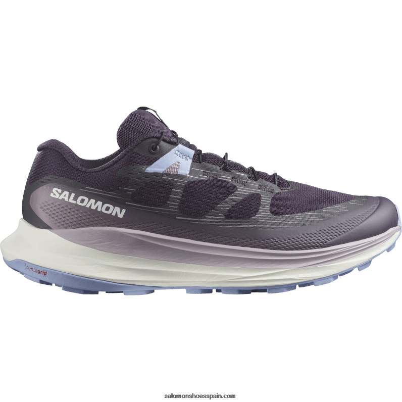 zapatillas de trail running para mujer - ultra glide 2 Salomon 00B0PZ1490 hierba mora/hielo de vainilla/serenidad