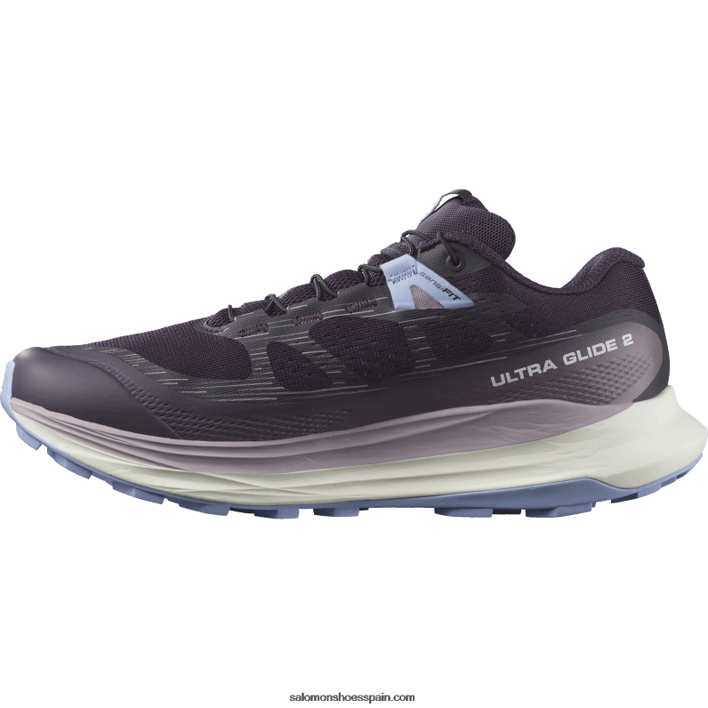 zapatillas de trail running para mujer - ultra glide 2 Salomon 00B0PZ1490 hierba mora/hielo de vainilla/serenidad