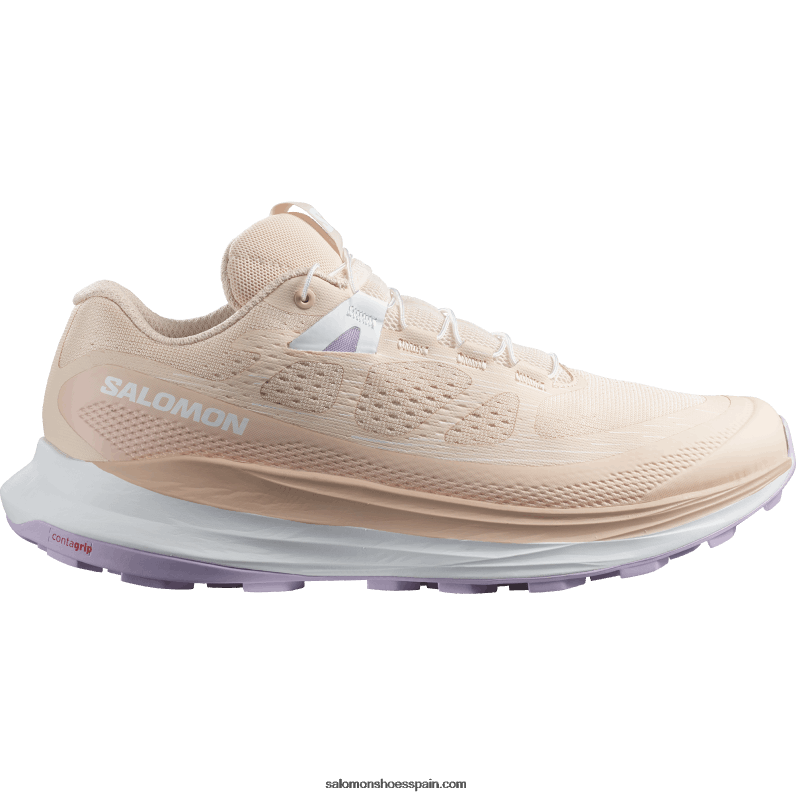 zapatillas de trail running para mujer - ultra glide 2 Salomon 00B0PZ1492 melocotón tierno/flor de orquídea/blanco