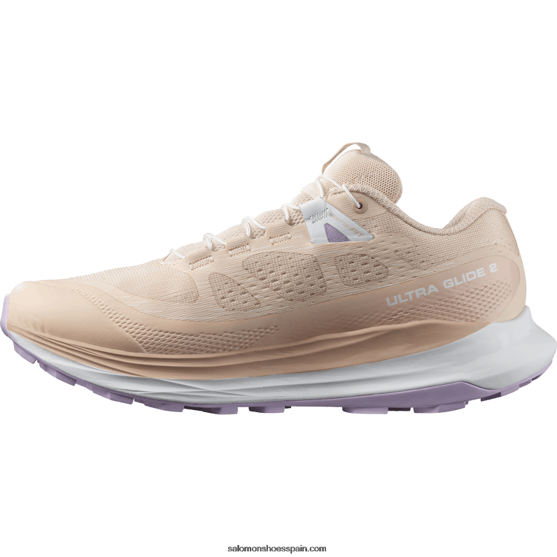 zapatillas de trail running para mujer - ultra glide 2 Salomon 00B0PZ1492 melocotón tierno/flor de orquídea/blanco