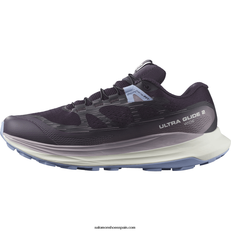 zapatillas de trail running para mujer - ultra glide 2 ancho Salomon 00B0PZ1525 hierba mora/hielo de vainilla/serenidad