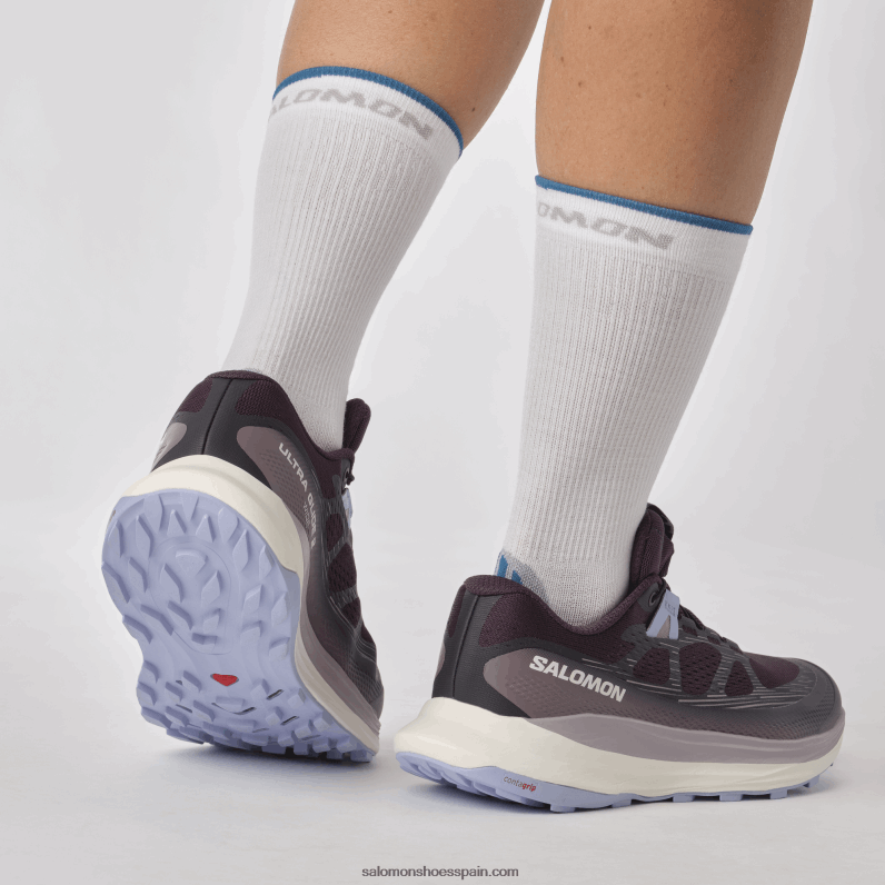 zapatillas de trail running para mujer - ultra glide 2 ancho Salomon 00B0PZ1525 hierba mora/hielo de vainilla/serenidad